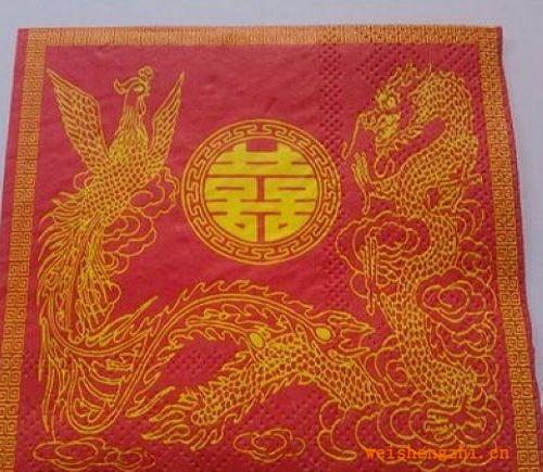 (龍鳳呈祥款)m+紙巾、婚慶紙巾、喜宴紙巾