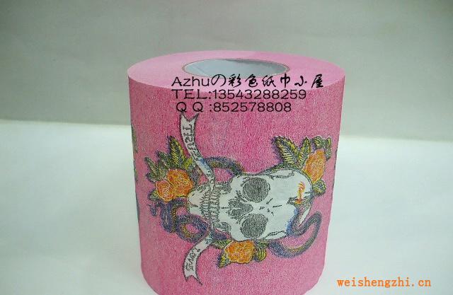 印刷圖案衛(wèi)生紙，新奇?zhèn)€性圖案卷紙
