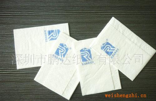 供應(yīng)餐廳加印單色LOGO餐巾紙18*20散裝紙巾