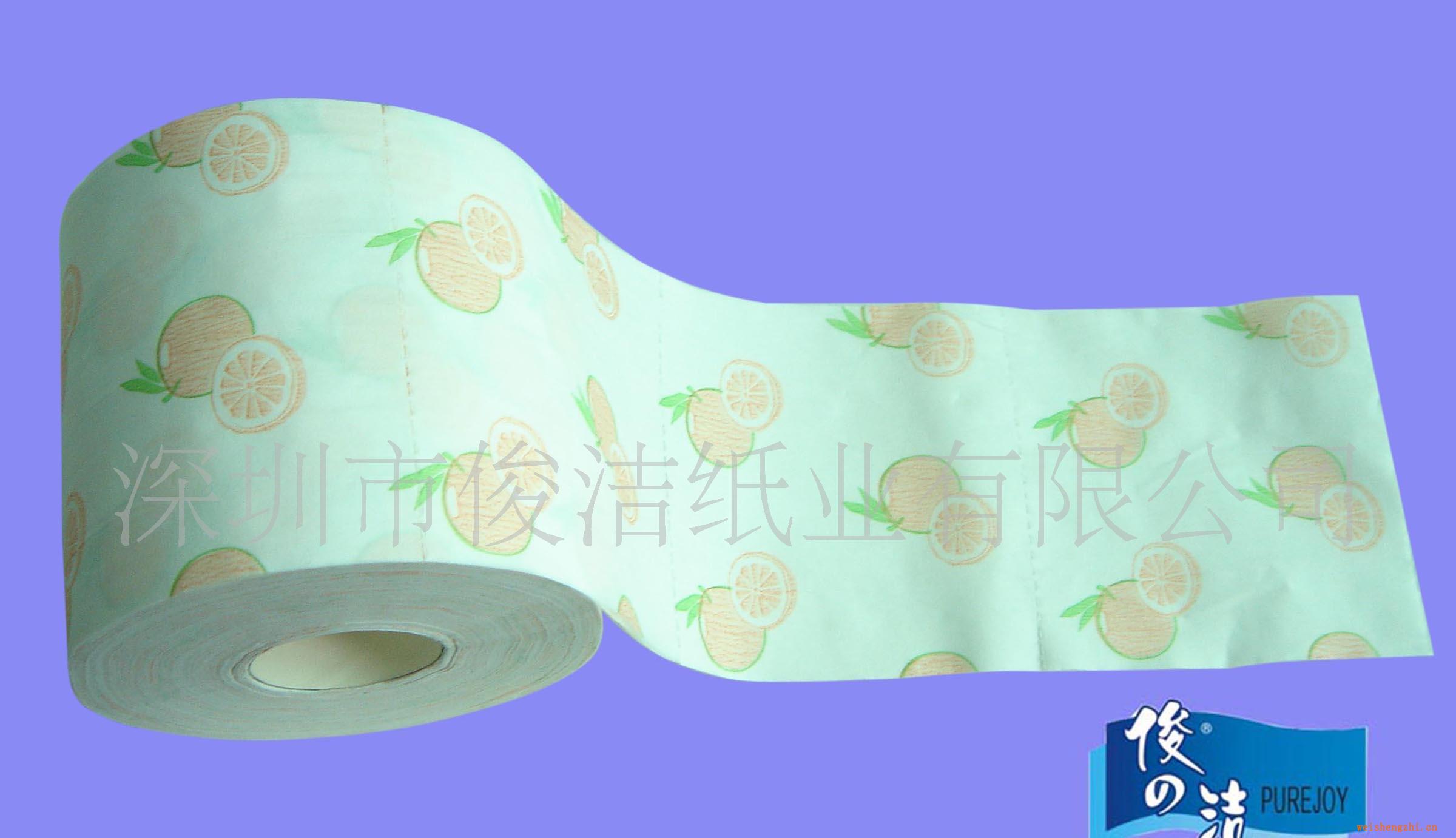供應(yīng)兩色印刷衛(wèi)生卷紙，廁紙，小卷紙，小盤(pán)紙，大卷紙